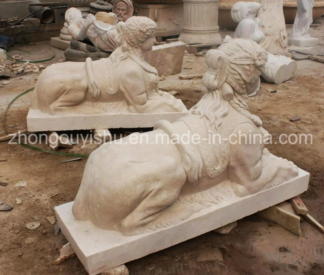 Marble Statue Sculpture of Sphinx, Myth Statue