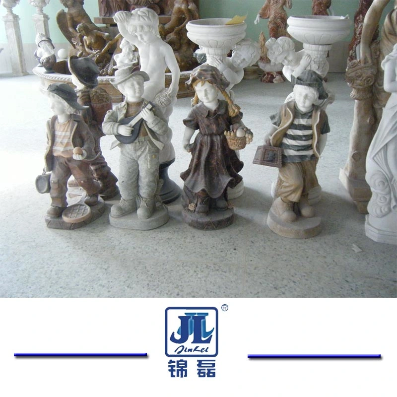 Marble Small Angel Statues Stone, Marble Sculpture for Garden Decoration/Landscape
