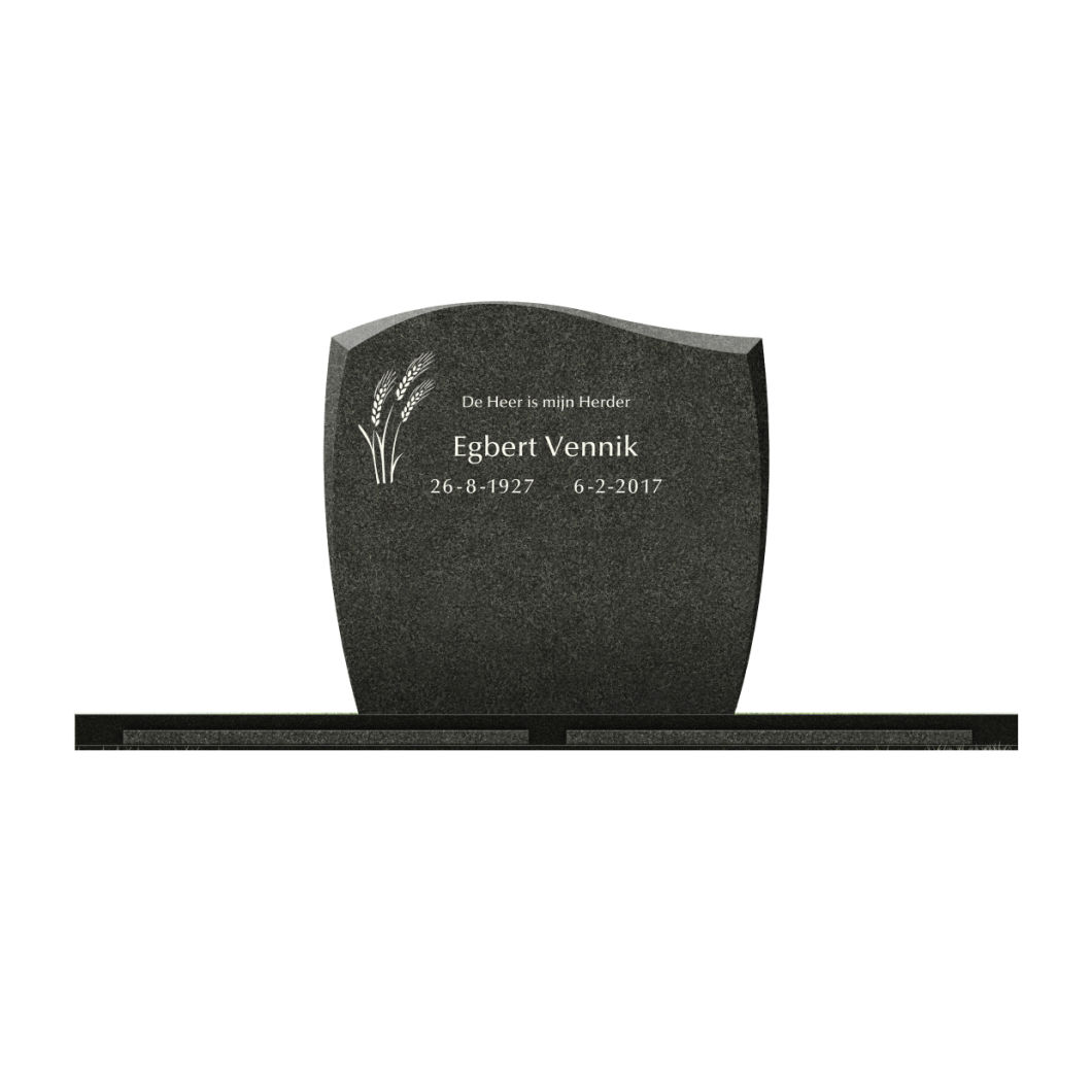 European Simple Design Black Granite Stone Tombstones Headstone Monument