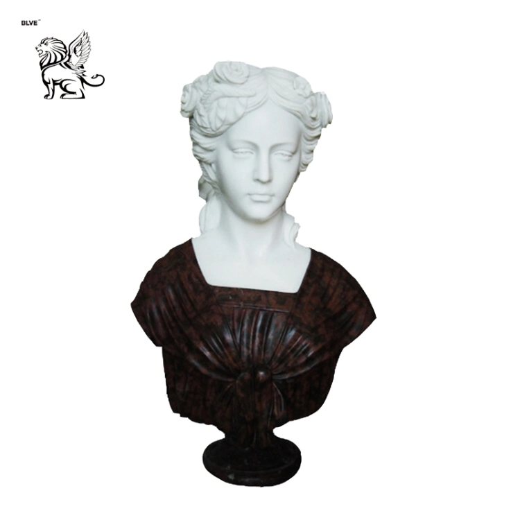 Decoration Handcarved White Marble Apollo Marble Female Bust Statue Mfsg-20