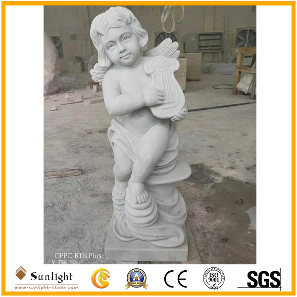 Pure White Marble Statue, Marble Sculpture, Stone Garden Statue