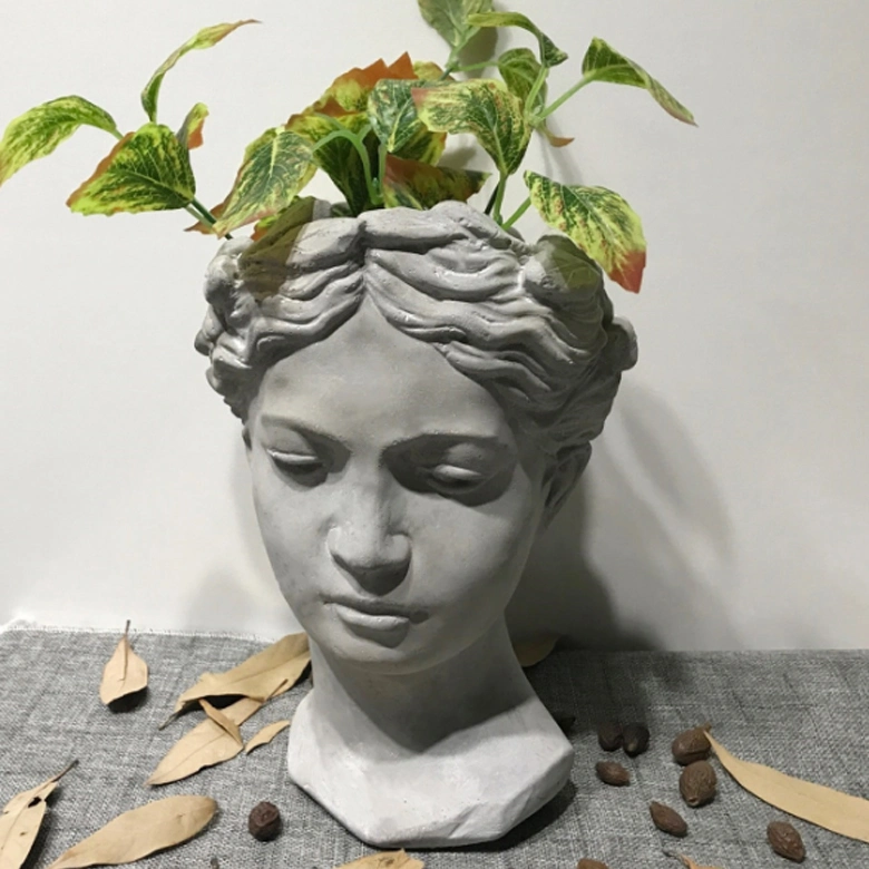 Distinctive Designs Wall-Mounted Greek/Roman Style Female Statue Head Resin Planter