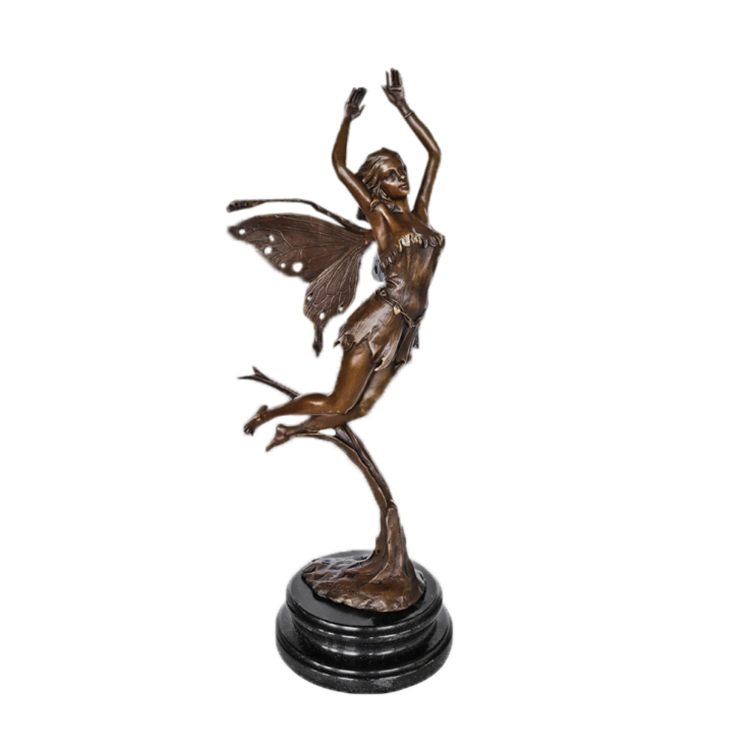 Beautiful Fairy Bronze Statues and Figurine Metal Sculpture Home Decor