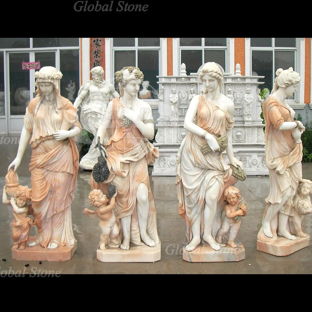 Hand Carved Four Season Marble Sculpture