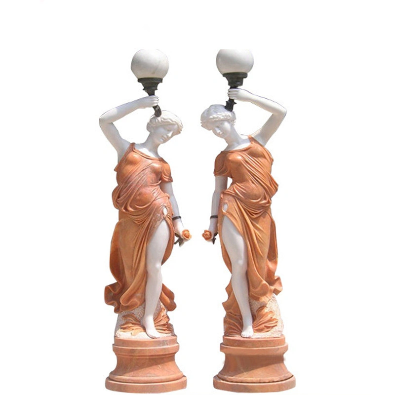 Hot White Outdoor Female Marble Carving Stone Statues Garden Sculpture