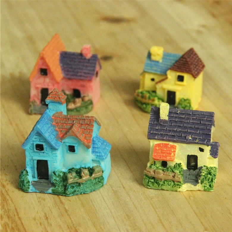 Miniature Fairy Garden Stone House Mini Resin House Fairy Cottage House for Garden