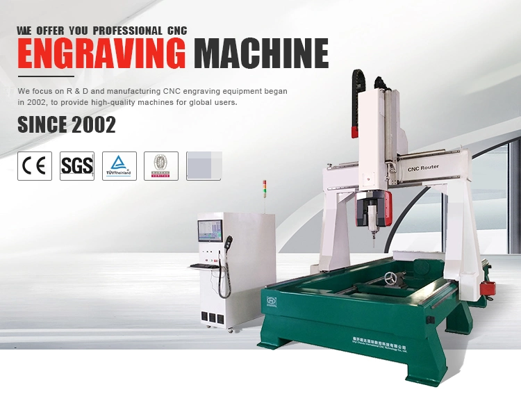 5 Axis 3D Rotary CNC Router Machine for Wood Foam Stone Statues Sculptures Mould Making