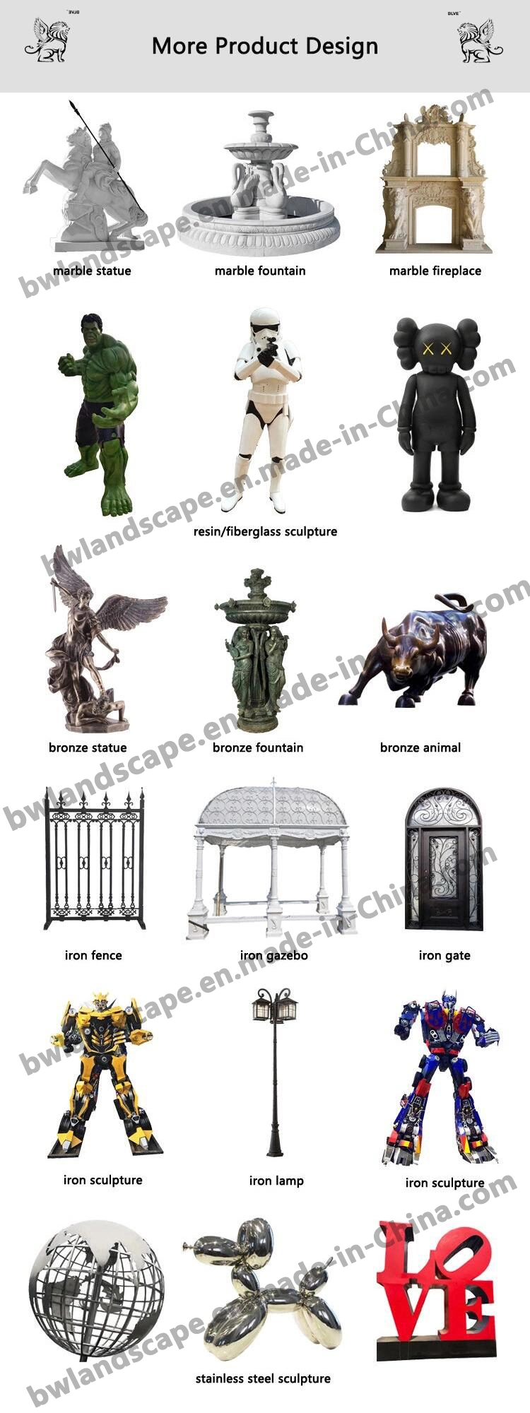 Custom Large Outdoor Decoration Handcarved Animal Marble Lion Statues Masg-37