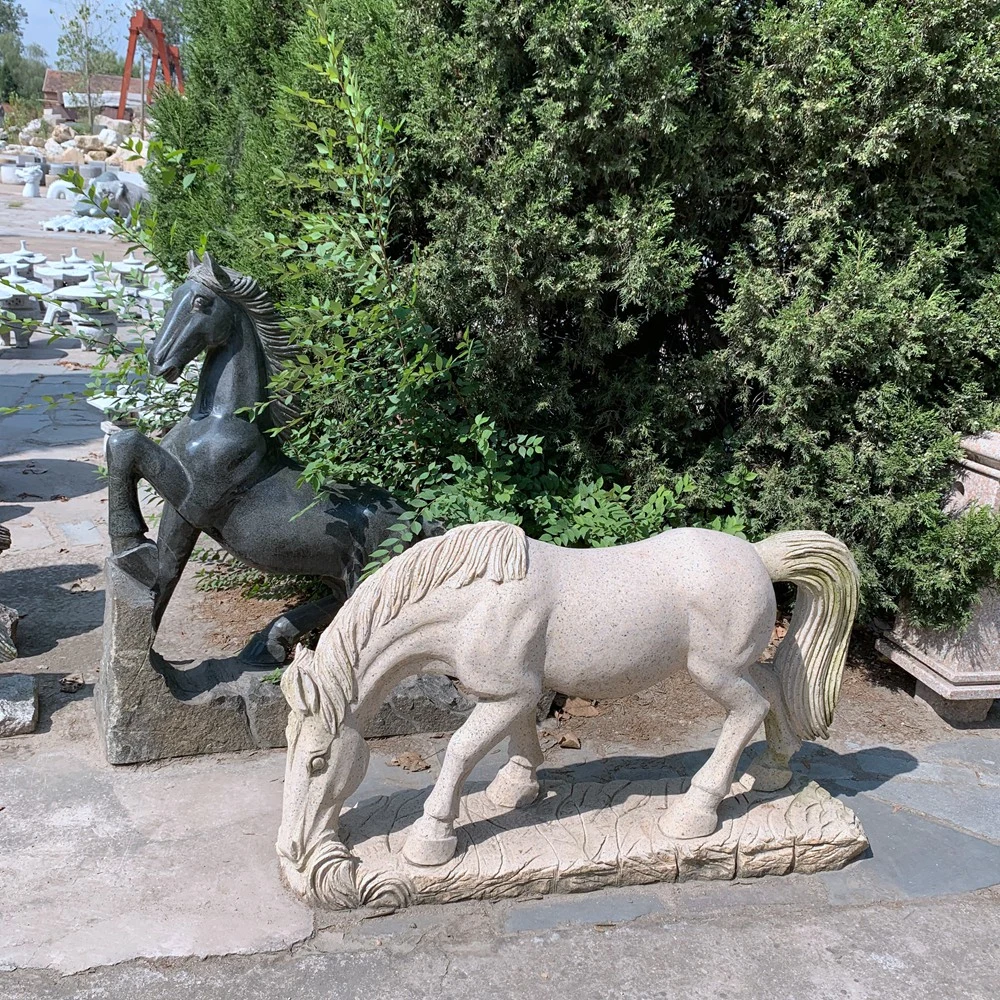 Hot Selling Factory Hand Carved H170cm Stone Horse Garden Statues