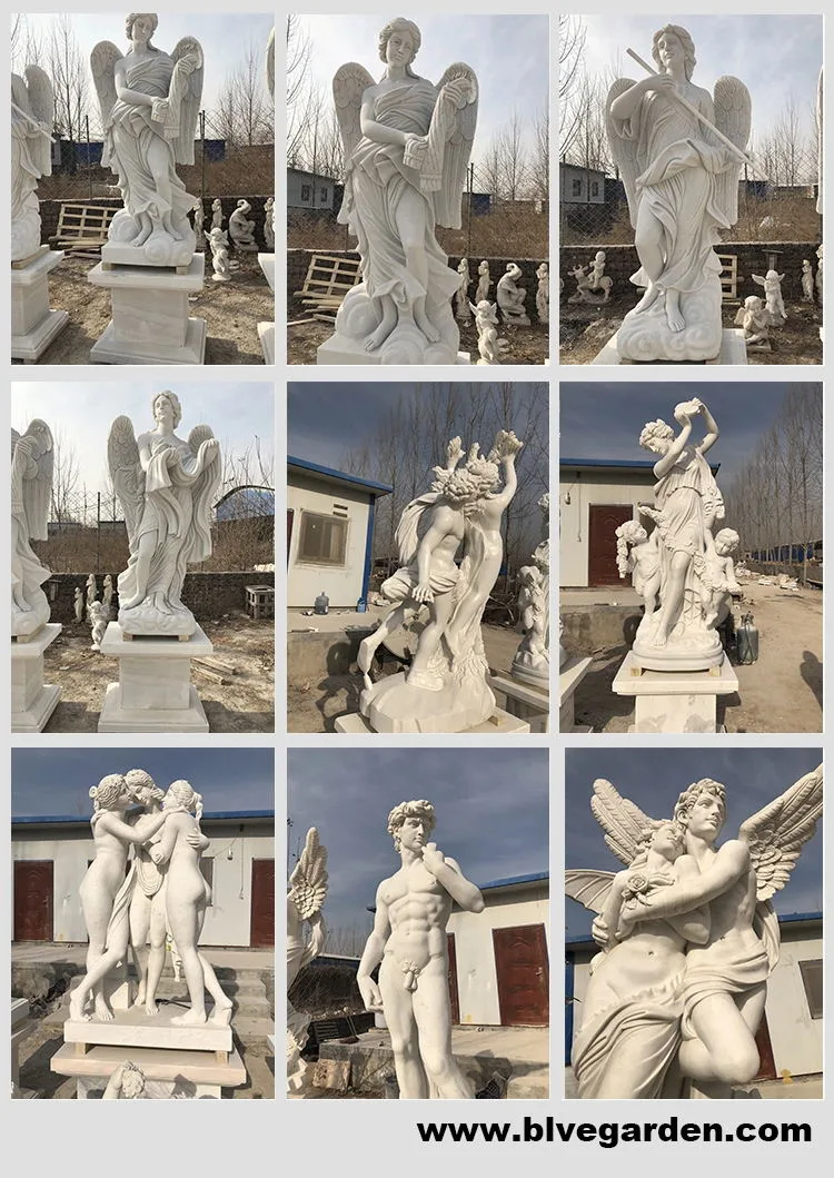 Factory Supplier Angels Embracing Each Other Marble Sculpture Mfsy-45