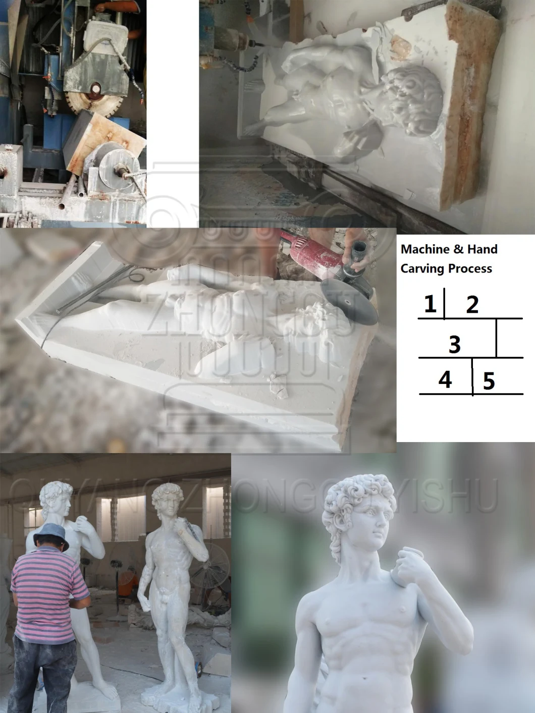 Four Season God White Marble Stone Carving Statue Garden Decoration Sculpture