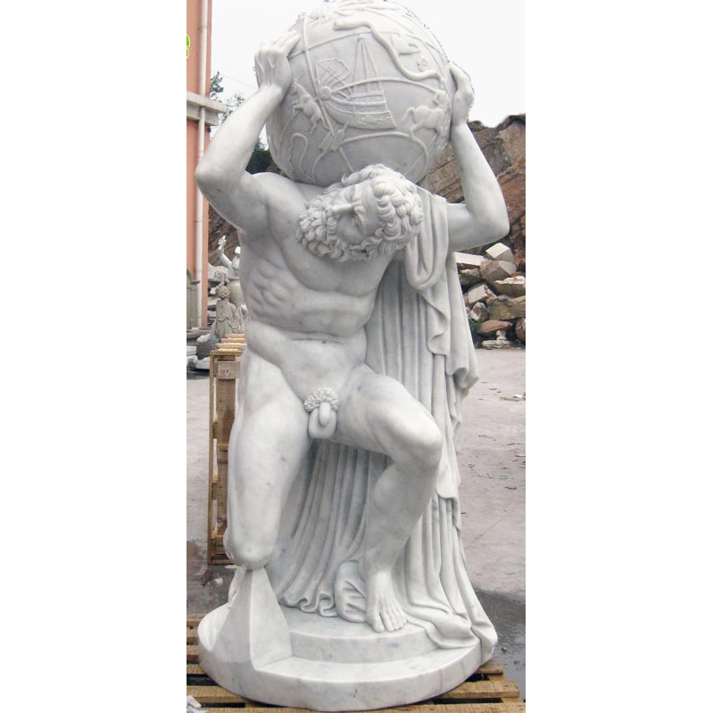 Marble Famous Marble Atlas Life Size Holding World Statues