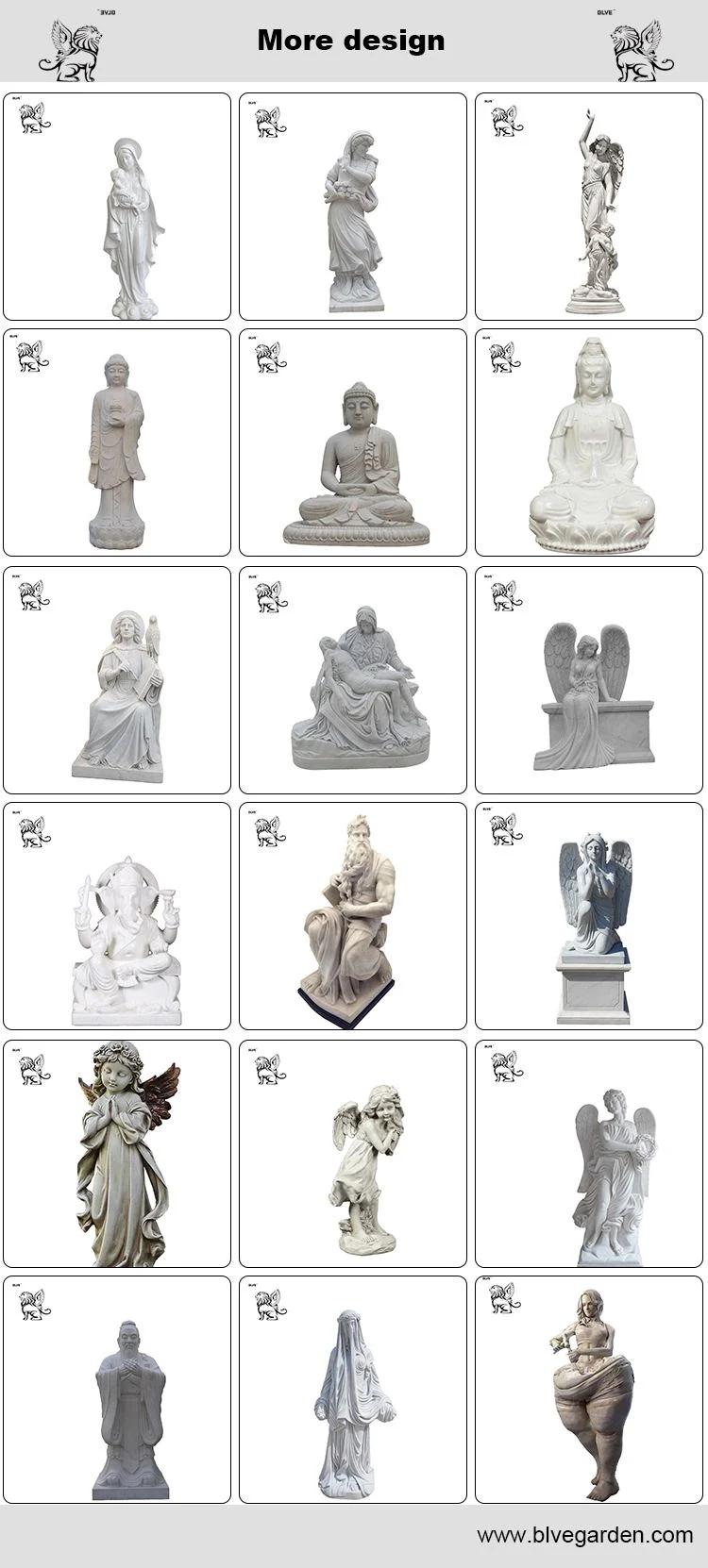 Marble Stone Carving Jesus's Angle Statues Marble Sculpture Mfsg-08
