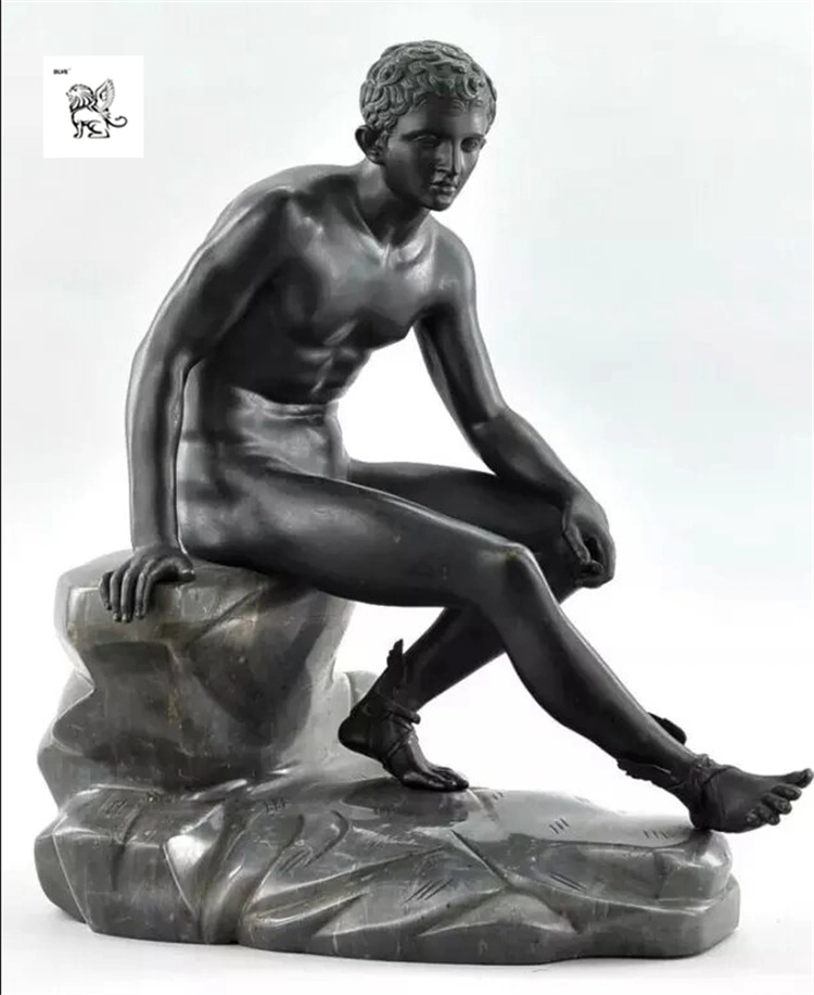 Supply Large Outdoor Famous Seated Nude Man Statue Bronze Sculptures Bsg-163