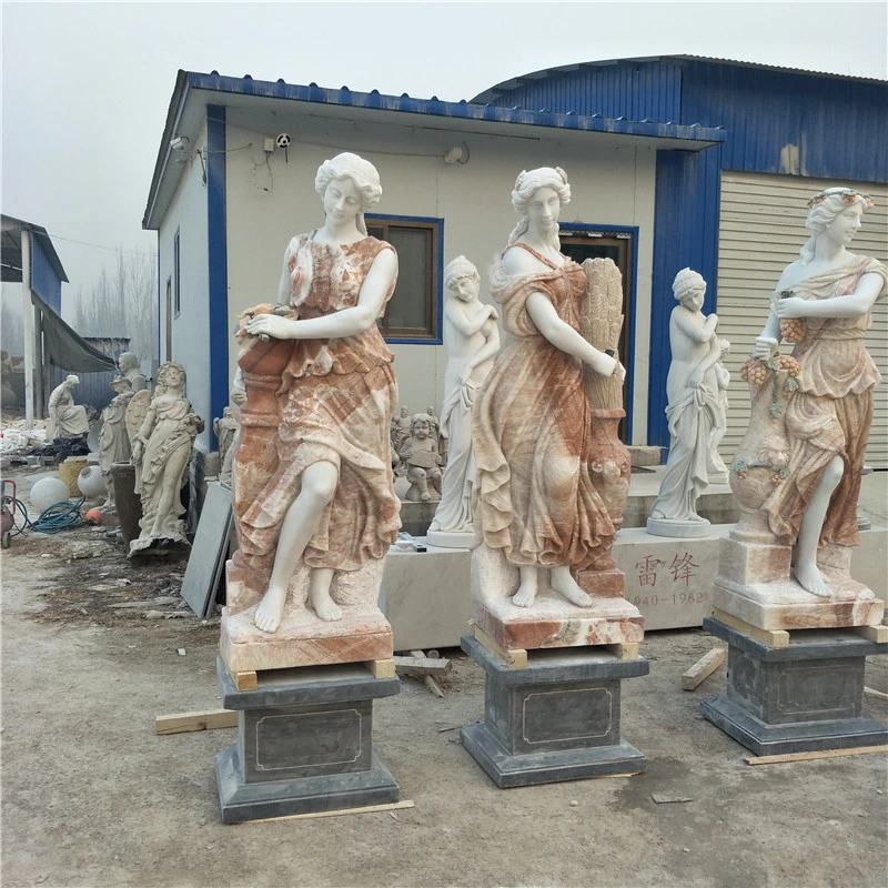 Garden Marble Carvings Four Season Stone Figure Sculpture