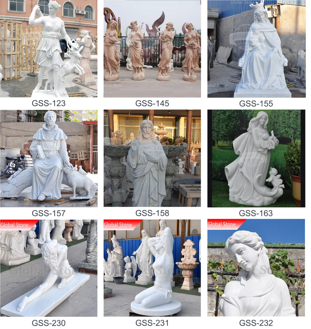Life Size Custom Carving Stone Sculptures Carving Marble Statues (GSS-276)