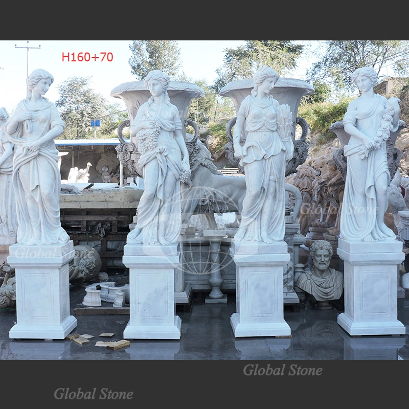 White Marble Garden Decorative Four Season Sculptures (GSS-193)