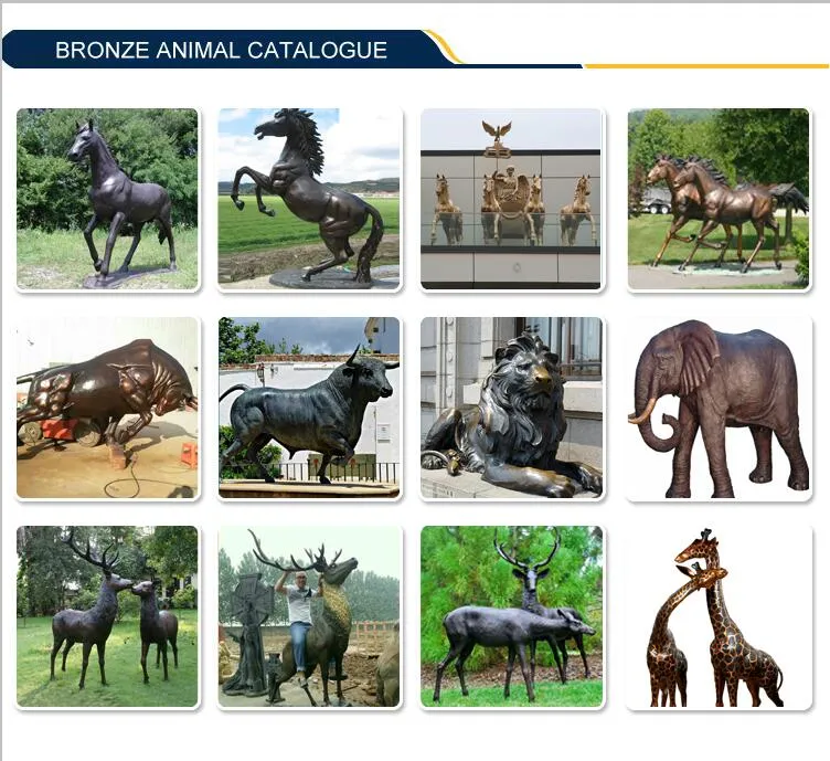 Landscape Decoration Life Size Antique Bronze Stag Statue