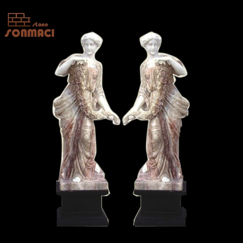 Outdoor Park Decoration Assorted Marble Sitting Lady Statue