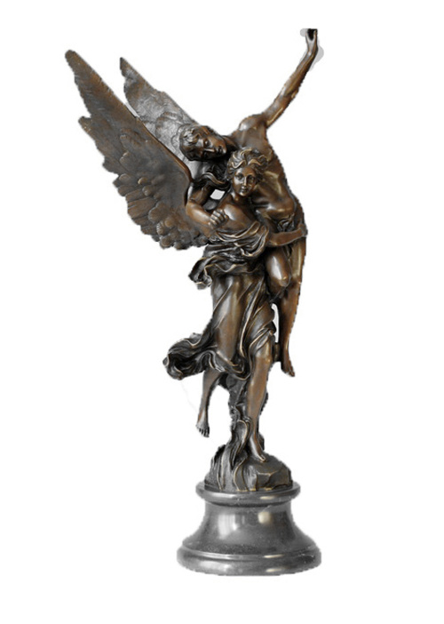 Angel Couple Bronze Statues Home Decor Mythology Sculpture