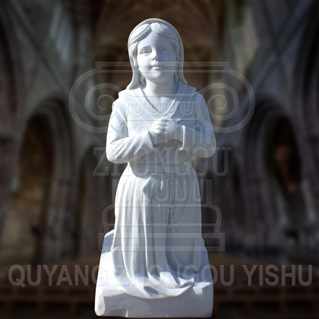 Stone Marble Religious Statue Sculpture St Mary and 3 Children Statue