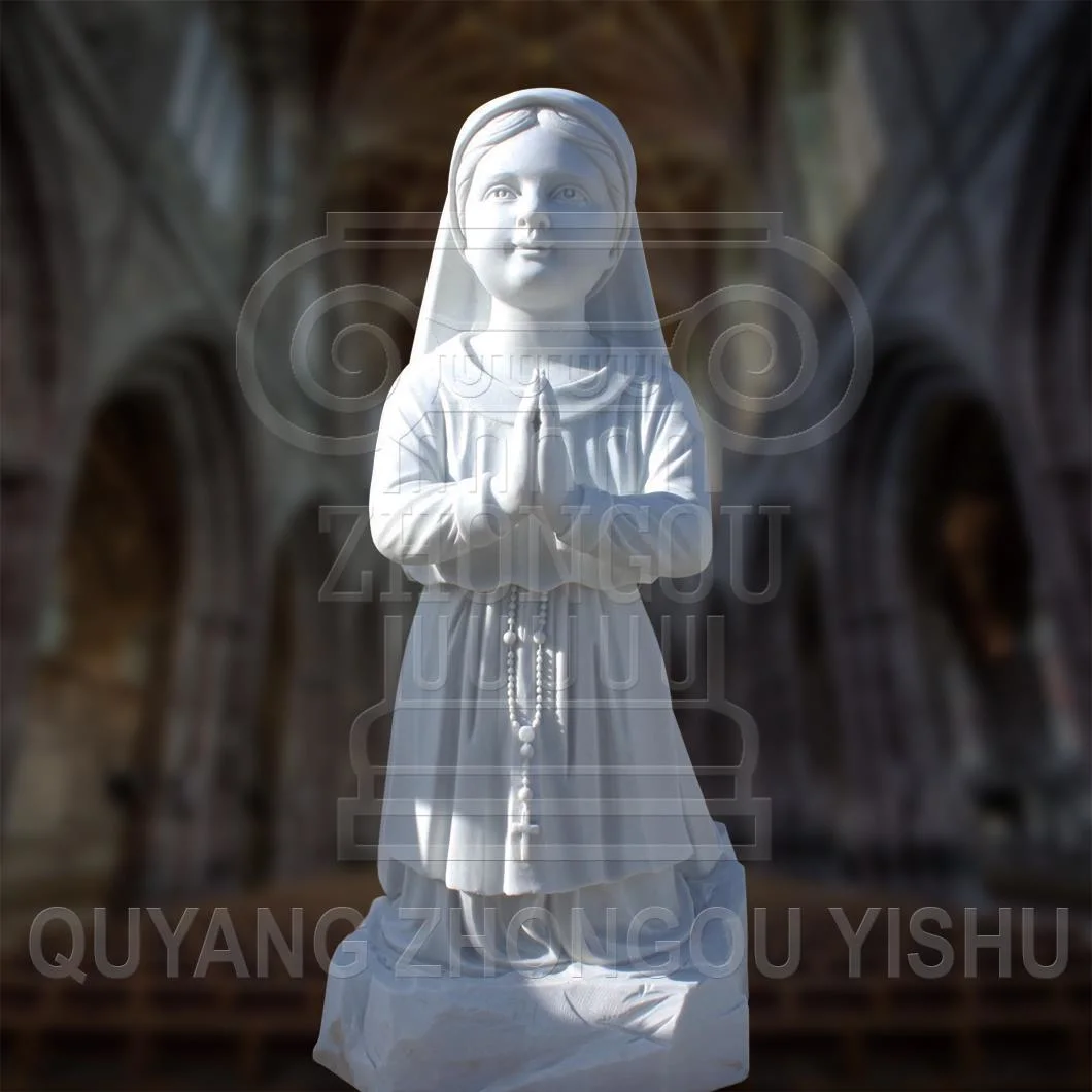 Stone Marble Religious Statue Sculpture St Mary and 3 Children Statue