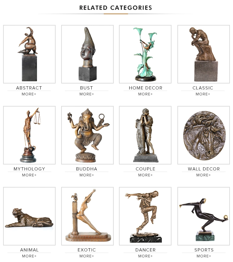 Elegant Female Bronze Statues Metal Sculpture Home Decor Figurines
