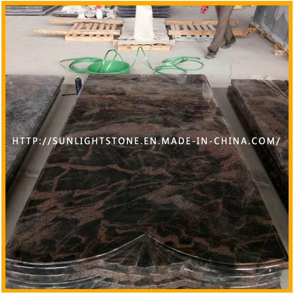 European Style India Paradiso Granite Tombstone Monument Cover Slab