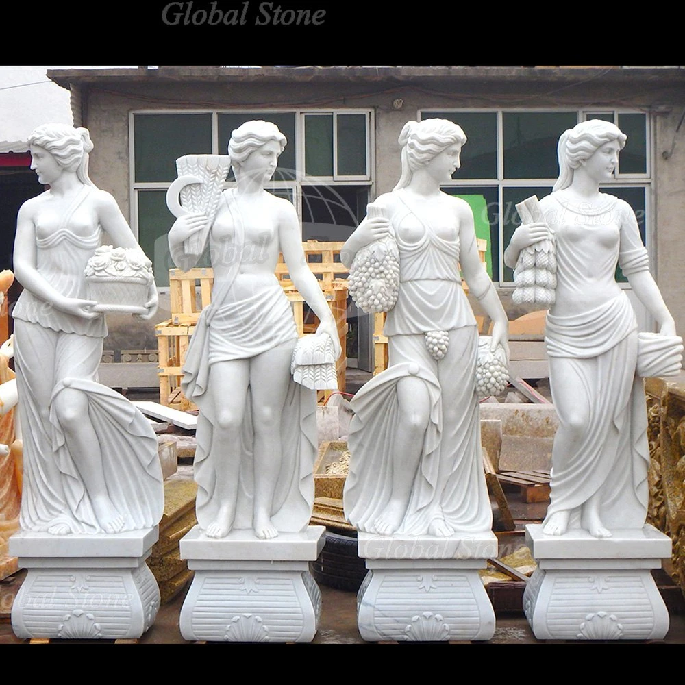 Four Season God Marble Carving Garden Statue Sculpture