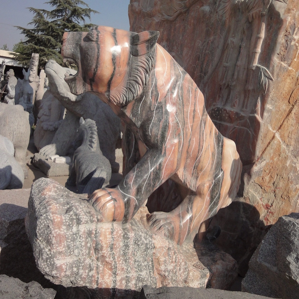 Garden Decoration Stone Large Animal Figures Tiger Statues