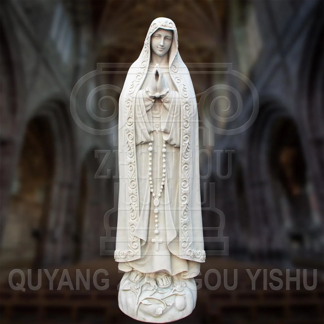 Stone Marble Religious Statue Sculpture St Mary and 3 Children Statue