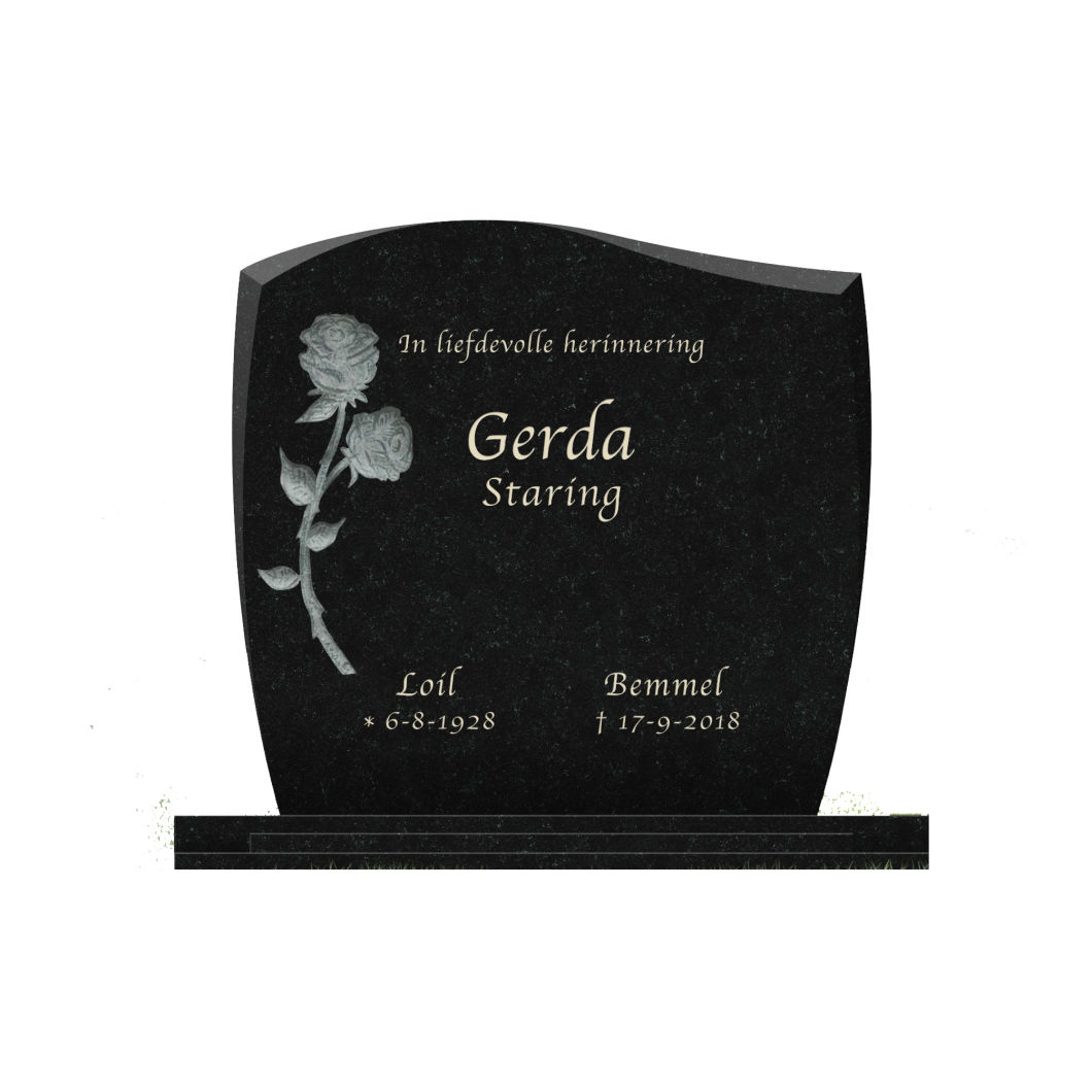 European Simple Design Black Granite Stone Tombstones Headstone Monument