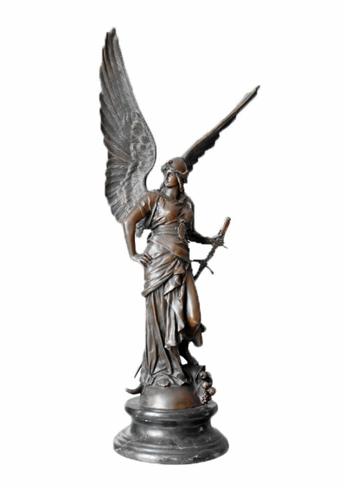 War Angel Bronze Statues Home Decor Myth Female Sculpture