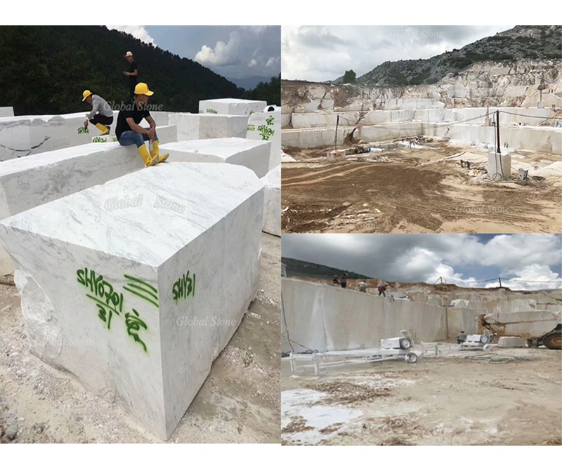 White Marble Headstone Monument with Angel Engraving (GSME-110)