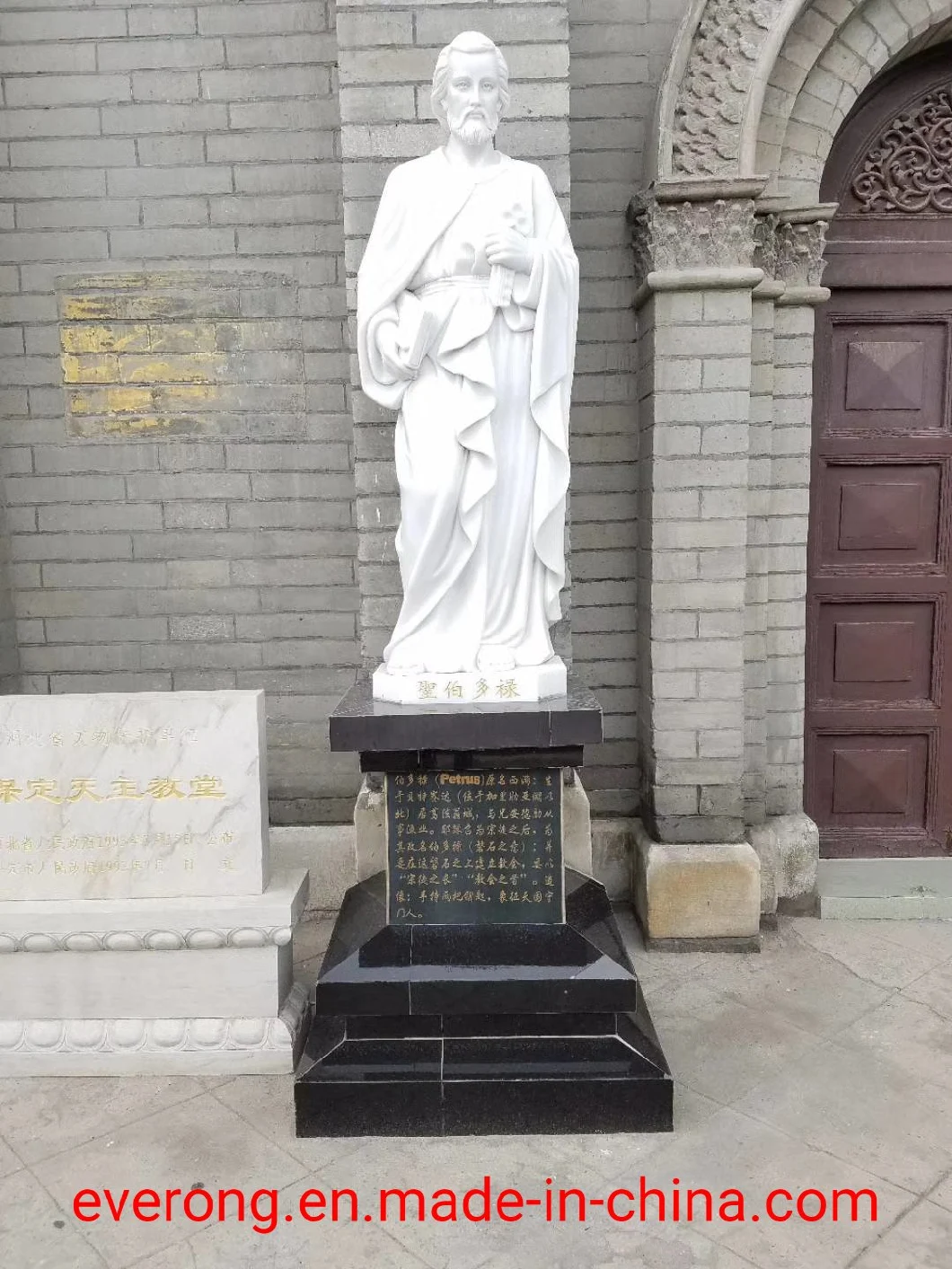 Hand Carving Customized Religious Garden Decoration Virgin Mary and Baby Jesus Marble Statue