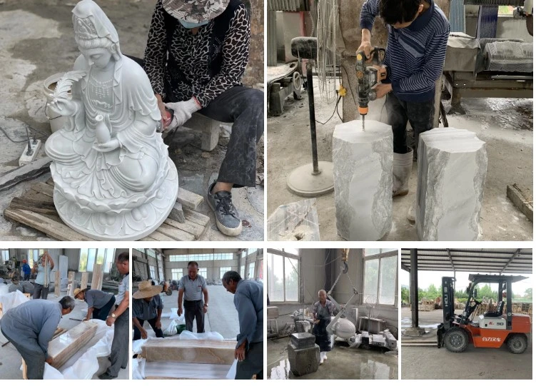 Hot Selling Factory Hand Carved H170cm Stone Horse Garden Statues