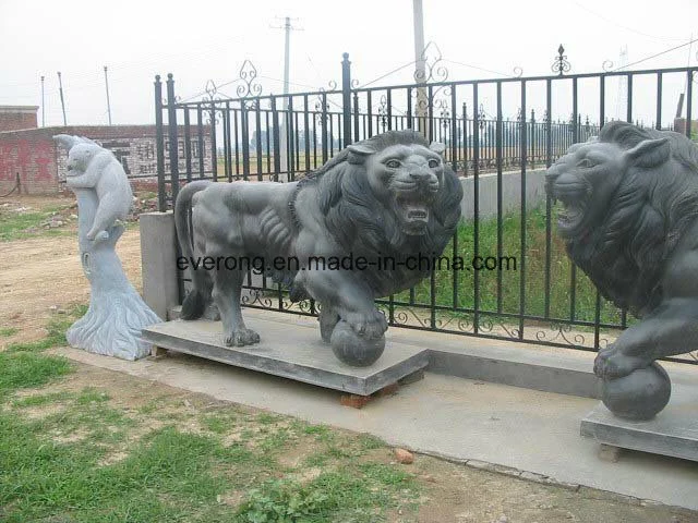 Cheap Beige Marble Statues Life Size Stone Lion Sculpture for Sale