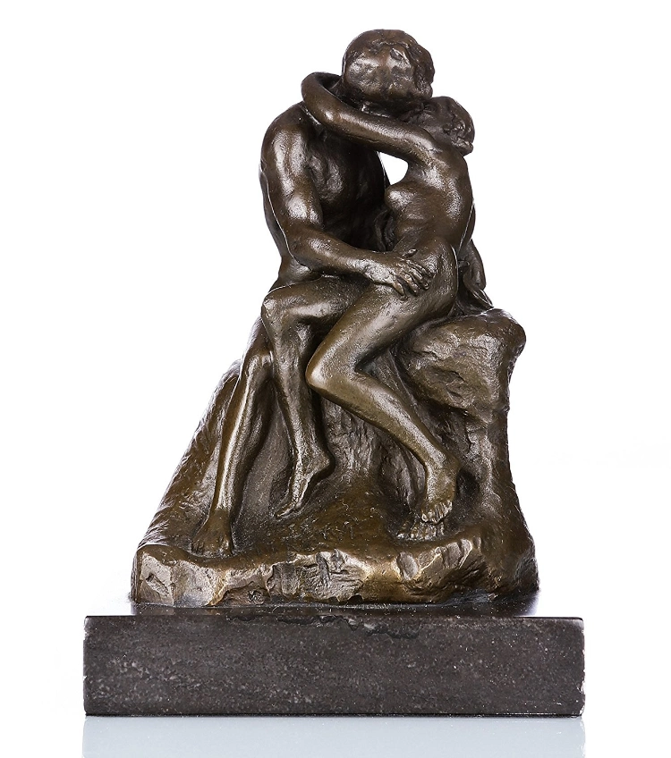 The Kiss Bronze Statues Sculptures Home Decor Rodin Metal Figurines