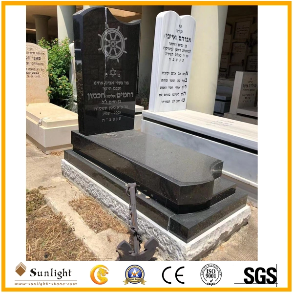 Natural Stone White/Green/Grey/Red/Black Granite/Marble Headstone for Cremetery Garden