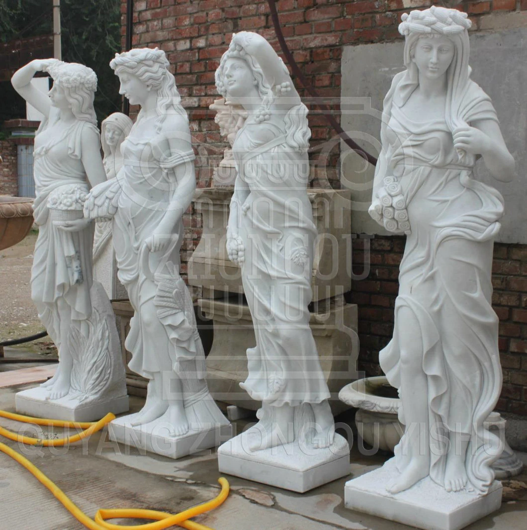 on Sale Four Season God Marble Carving Statue Sculpture Garden Decoration