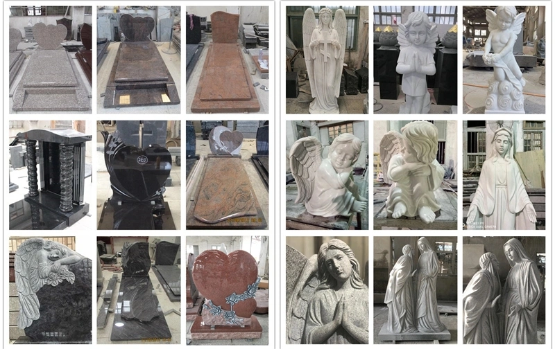 Haobo Stone China Granite Angel Memorials Tombstones