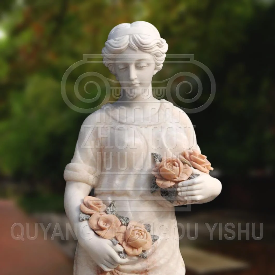 Natural Multi-Color Marble Sculpture Four Season God Statue of Garden Decoration