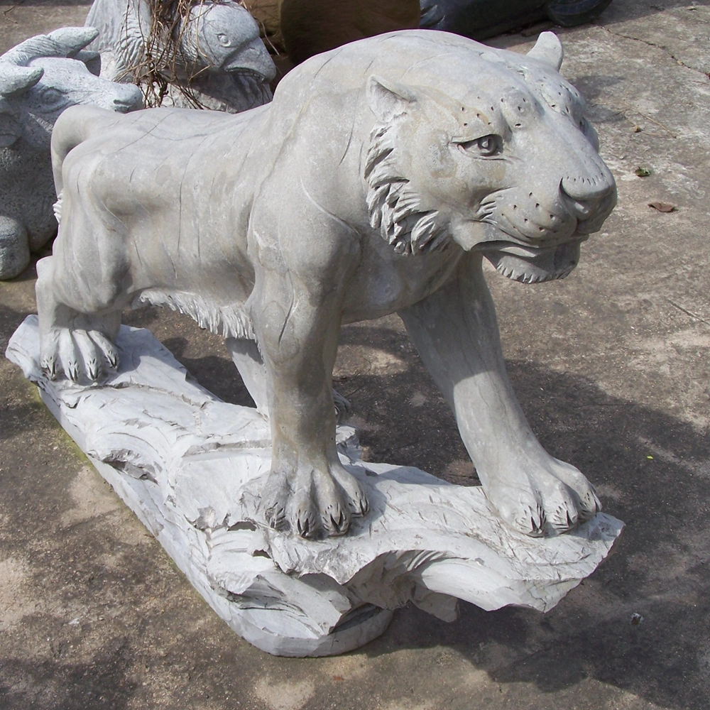 Garden Decoration Stone Large Animal Figures Tiger Statues