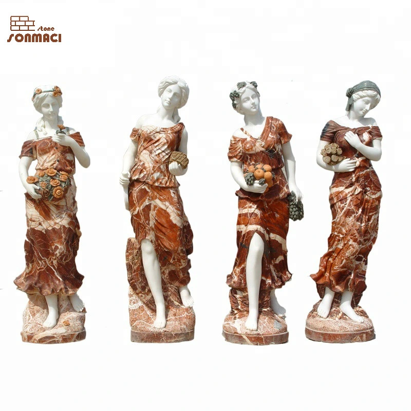Life Size Natural Marble Garden Four Season Statues for Sale