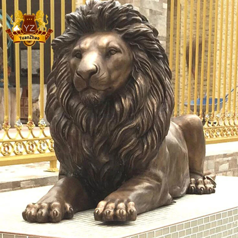 New Product Antique Brass Lion Statues with Cheap Price