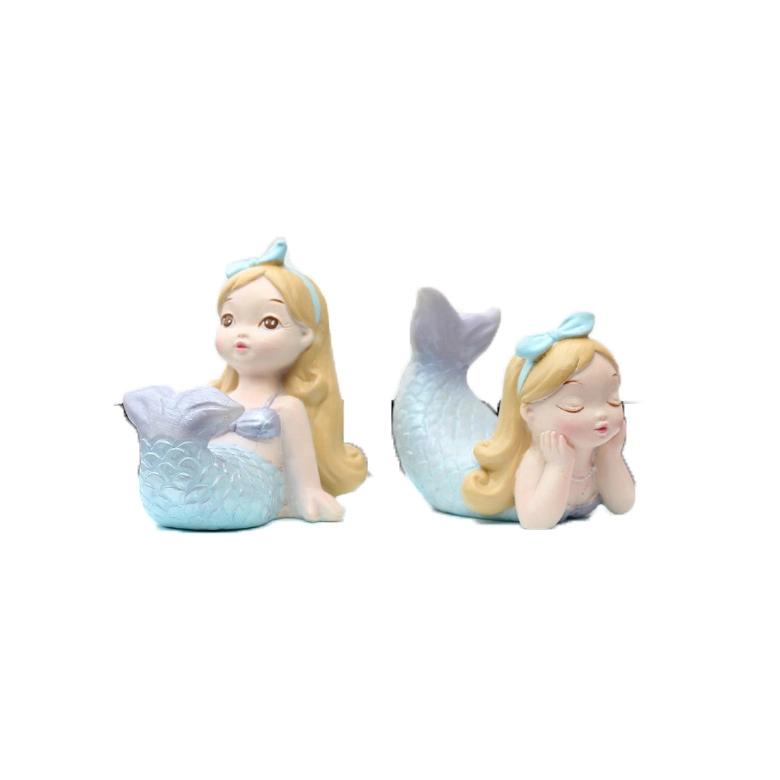 Wholesale Resin Garden Miniature Mermaid Fish Figurines Statues