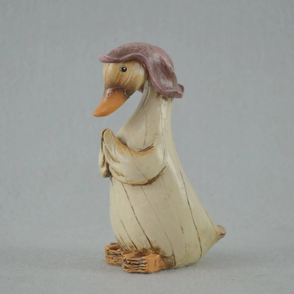 Polyresin Crafts Cheap Fairy Figurines Motion Sensor Duck Polyresin Statues