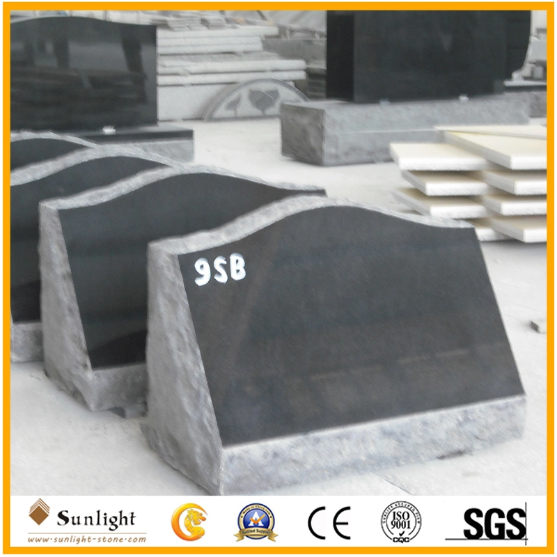 Affordable Custom Design Black Granite Stone Monument /Tombstone Markers