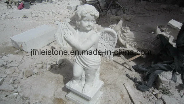 White Marble Garden Sculpture/Marble Statue/Marble Sculpture/Stone Sculpture/Stone Statue/Angel Statue/Stone Carving