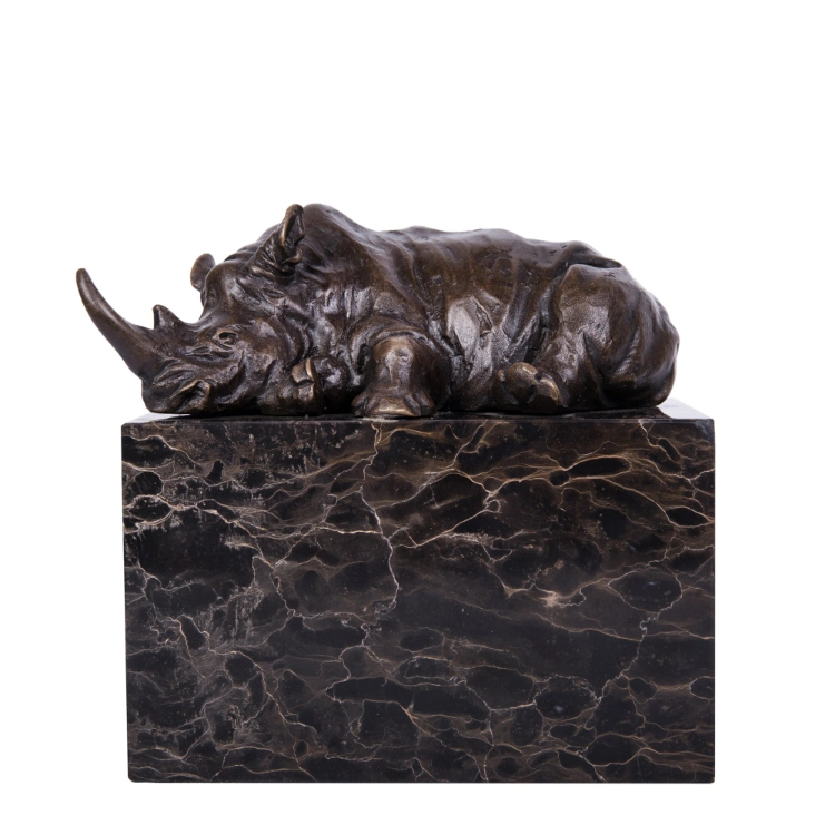 Bronze Statues Animal Sculptures Rhinoceros Home Decor Collection